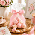 thumbnail image 4 of 10Pcs Twist Tie Bows,Pink Satin Ribbon Bows,2.7" Pre Tied Bow with Wire for Gift Wrapping Treat Bag Present Craft Birthday Party Bridal Shower Christmas Wedding, 4 of 7
