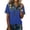 Blue |#2, variant on Denim Tops for Women Lapel Western Short Sleeve Sweatshirts with Denim Collar Button Up Casual Patchwork 2026 Tops (Black,2XL)