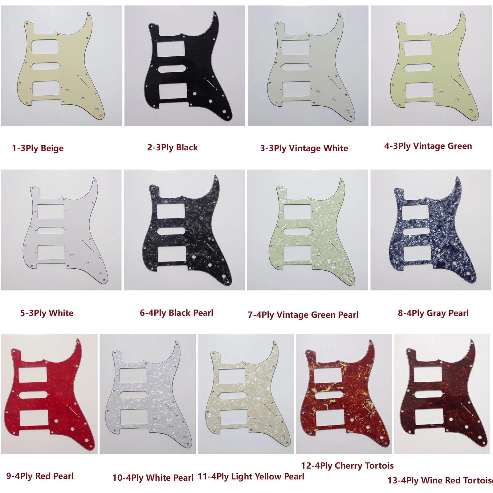 Electric Guitar Pickguard for FD US 11 Screw Hole HSH Scratch Plate Electric Guitars Replacement Parts 13 Colours Availab