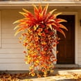 thumbnail image 6 of Clearance Artificial Fall Harvest Hanging Basket - Autumn Porch & Door Decoration, Real Looking Artificial Flowers, Uv Resistant & Waterproof, for Garden Porch Window Box Home Wedding Decor, 6 of 8