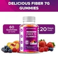 thumbnail image 5 of Vitamatic | 2 Pack Prebiotic Fiber Gummies for Adults - 7G Fiber Extra Strength - Zero Sugar Added - 60 Pectin Based Gummies - Digestive Health & Regularity Support, 5 of 10
