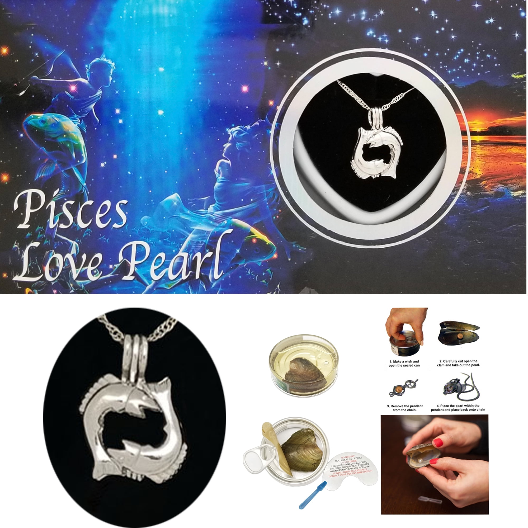 Pisces Pendant 16 Necklace Set Love Pearl Kit Palestine Ubuy