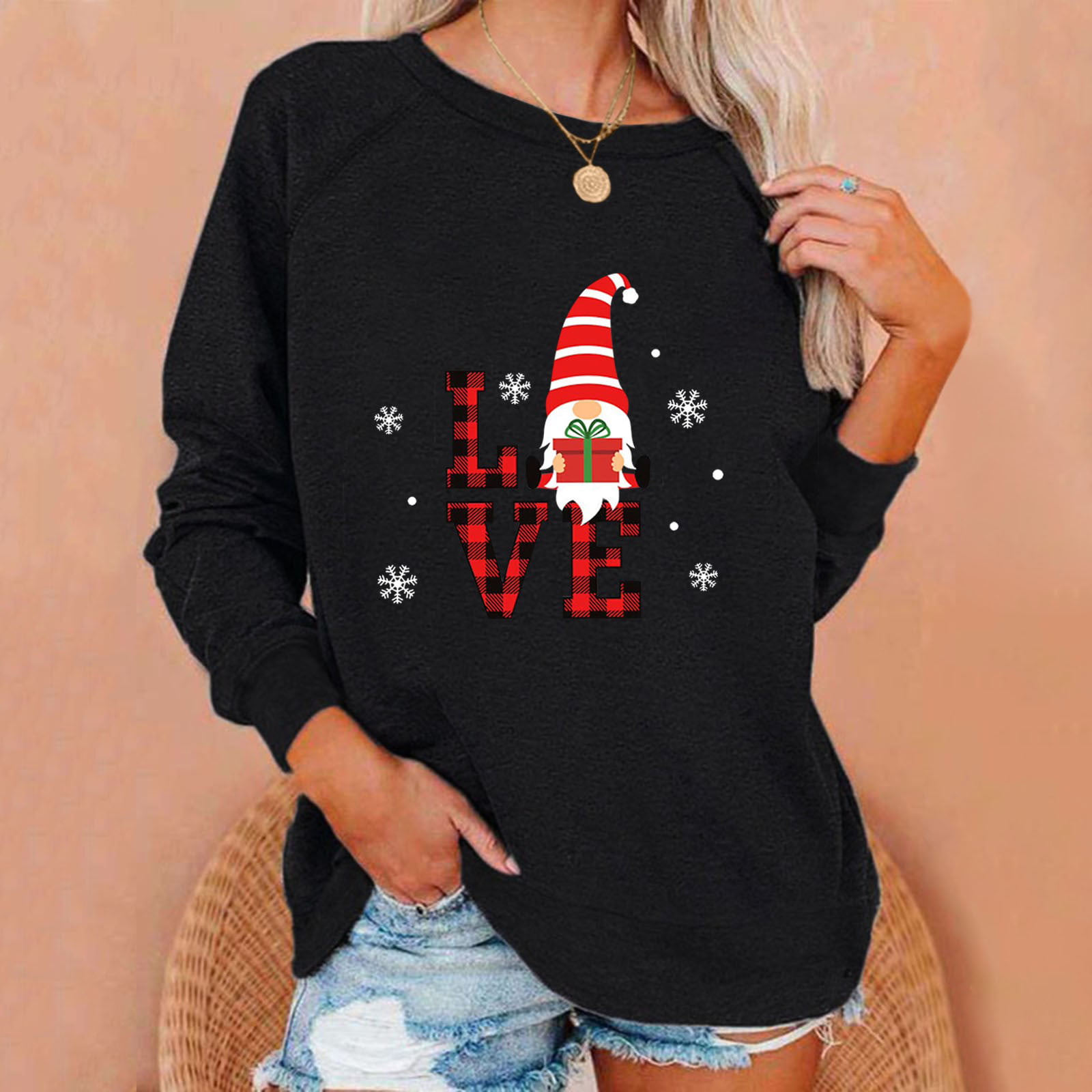Lucky Sky Christmas Penguin Womens Casual Slim Fit Hoodie Long Sleeve of Various Colors & Styles Hooded Sweatshirt,