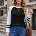 thumbnail image 5 of NominalSnug Long Sleeve Shirts for Women Lightweight Sweaters Fall Outfits 2026 Color Block Winter Clothing Dressy Casual Pullovers, 5 of 8