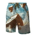 thumbnail image 4 of KLL Fresh Coconut Splash Pattern Swim Trunks for Men,Men's Hawaiian Bathing Suit Swimsuits Quick Dry Swimming Board Shorts Beach Shorts with Pockets-X-Large, 4 of 6
