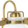 thumbnail image 2 of Fessler Collection Two-Light Vintage Brass Opal Glass Farmhouse Bath Light, 2 of 12