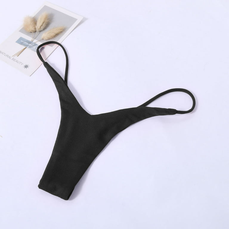 HUPOM Pregnancy Underwear For Women Panties For Women Thong Leisure Tie  Drop Waist Gold M