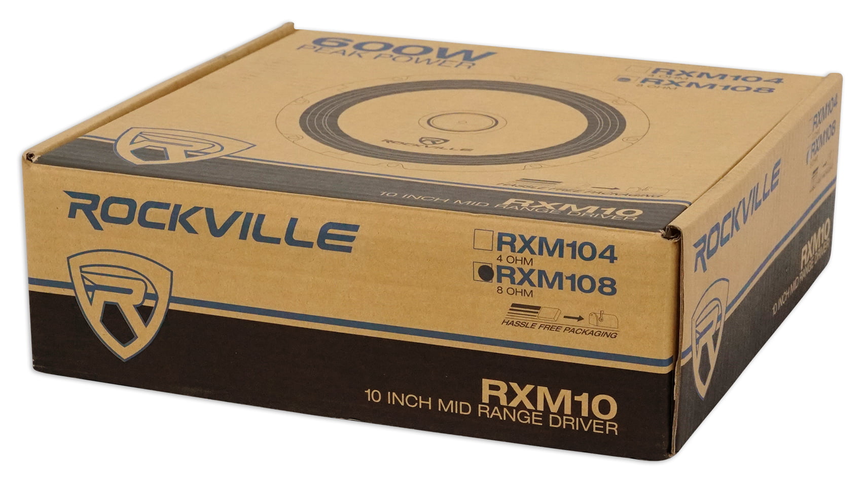 Rockville RXM108 10" 2400w 8-Ohm SPL Car Midrange Mid-Bass Speakers w/Bullet 4 
