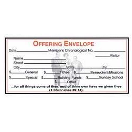 Gift Offering Envelope - Offering Envelope-Boyd s Record-Keeping System (Pack Of 500) (#29042)