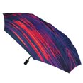 thumbnail image 3 of POBUDS Windproof Automatic Umbrella – Steel-Carbon Fiber Frame, UV-Blocking Black Coating Inside, Auto Open/Close - Cyber Neon Mountains, 3 of 8