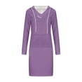 thumbnail image 6 of Kaemgyyd Sweatshirt Dress for Women Fall Winter Casual Long Sleeve V Neck Hooded Pullover Midi Dress with Pockets, 6 of 6