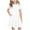 White., variant on Agkizg Girls Short Sleeve Dresses Crewneck Solid Color Casual A Line Cottons Girl Sundress Dresses