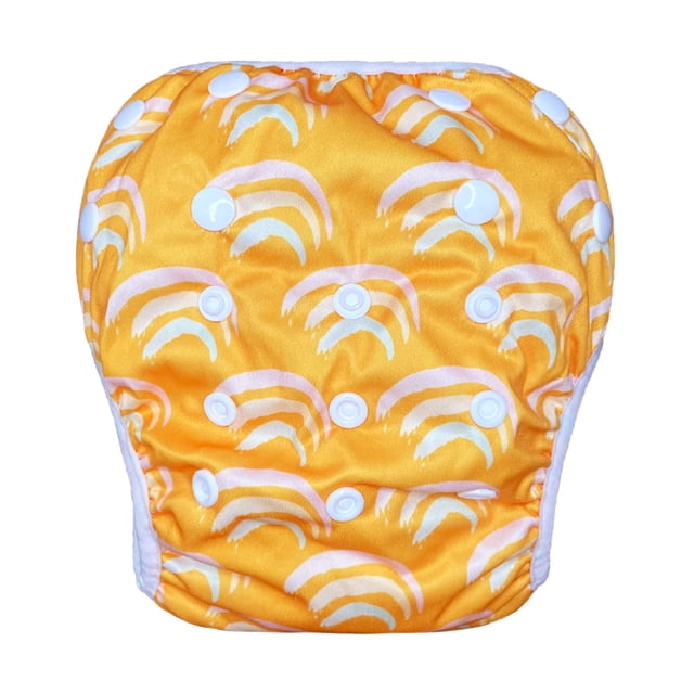 Bañador para bebé, especial para piscina, ajustable, transpirable, con estampado de pañal de tela