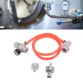 thumbnail image 1 of Régulateur de Fût de Soda CO2, Régulateur Automatique Multifonction en Acier Inoxydable avec Tuyau Rouge de 1m pour la Maison, 1 of 7