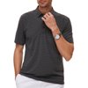 WEILANXIN Store Weilanxin Mens Polo Shirts Short Sleeve Casual Striped Stylish Dry Fit Performance Designed Collared Golf Polo Shirts for Men Gray S