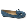 thumbnail image 3 of Victoria K Women's Bow With Gold Tipping Distressed Ballerina Flats, 3 of 5