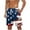 Blue, variant on cllios 4th of July Men's Swim Trunks Big and Tall Quick Dry 5 inch Surfing Shorts Bathing Suits Patriotic American Flag Board Shorts Swimwear with Pockets