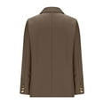 thumbnail image 6 of ZQUUVOU Women Business Blazers with Solid Color Long Sleeve Pocket Suit Jacket (Coffee,2XL), 6 of 8