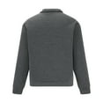 thumbnail image 5 of Pullover Sweatshirt for Men Half Zipper Long Sleeve Solid Color Pullover Sports Sweatshirts Blouse, 5 of 6