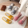 thumbnail image 4 of Zapatillas de lino para las cuatro estaciones, lindas zapatillas de piso para amantes del algodón y lino, antideslizantes y absorbentes del sudor para otoño e invierno para mujer, 4 of 6