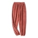 thumbnail image 1 of Pantalones de invierno cálido Sunnimix para Mujer Ropa de Dormir Pijamas de terciopelo Rojo, 1 of 7