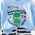 thumbnail image 4 of TOWED22 Toddler Girl Cute Clothing Outfits Set 2 Piece Long Sleeve Soft Sweatshirt and Pants Print Clothes Fall Winter(Light Blue,6-12 M), 4 of 5
