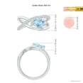 thumbnail image 3 of ANGARA Natural Criss Cross Pear Shaped Aquamarine Ring with Diamond Accents in 14K White Gold for Women (Size-8x6mm) | March Birthstone, Anniversary, Jewelry Gift for Women | Natural Aquamarine Ring, 3 of 7