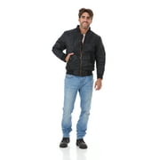 Mens MA-1 Flight Bomber Pilot Jacket-MA1-Blk-XXL