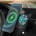 thumbnail image 2 of Cargador inalámbrico magnético de 15 W para teléfono para automóvil, soporte de carga rápida giratorio de 360 ° para ventilación de aire, compatible con 10 W / 7,5 W / 5 W, disipación de calor, 2 of 9