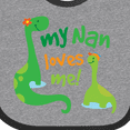 thumbnail image 4 of Inktastic My Nan Loves Me Grandson Dinosaur Boys Baby Bib, 4 of 4