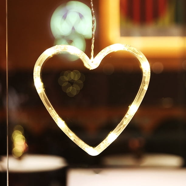Xihbxyly Luces Led Navideñas de Copos de Nieve, Iluminación Romántica En Blanco Cálido, Diseño de Ventosa de Bajo Consumo, Decoración para El Hogar, Bodas y Fiestas, Funciona con Pilas, Juego de 1 Pi