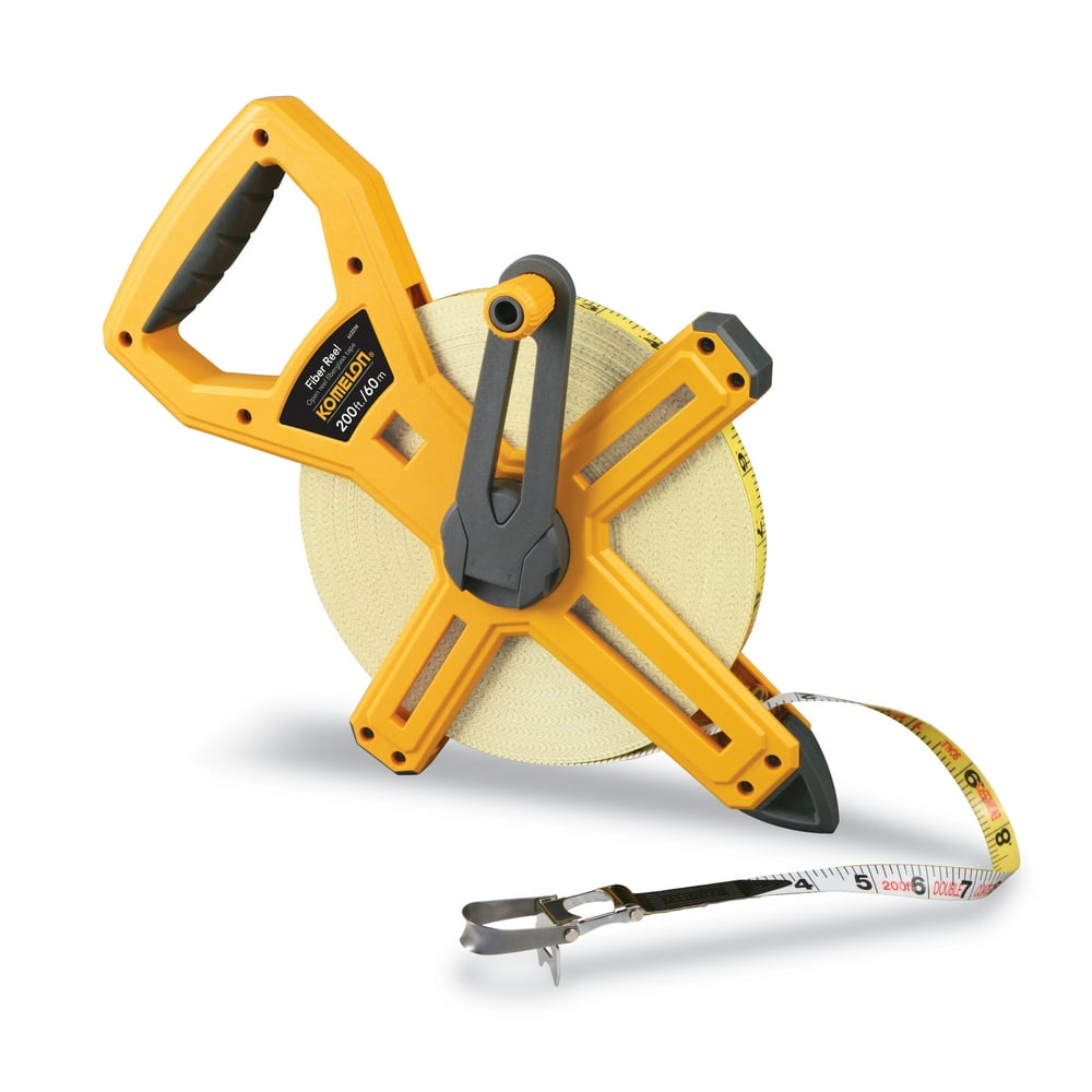 Komelon 200ft/60m Open Reel Fiberglass (Inch/Metric) Tape Measure