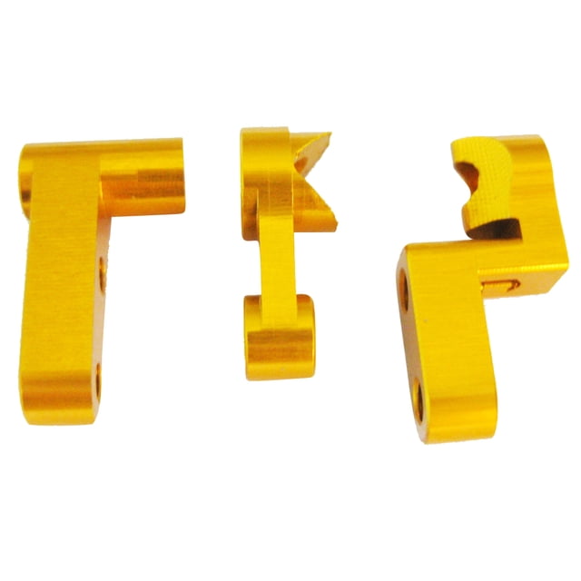 Ruiboury 3pcs High Precision Steering Servo Saver Complete For HIMOTO 1/18 E18ORL Golden