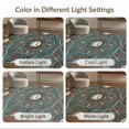 thumbnail image 7 of ODIKA 4'x6' Washable Area Rug Pet Friendly, Non-Shedding Graphic Distressed Face Muted Teal Ivory Symmetrical Beast for Bedroom, Reading Nook, 7 of 7