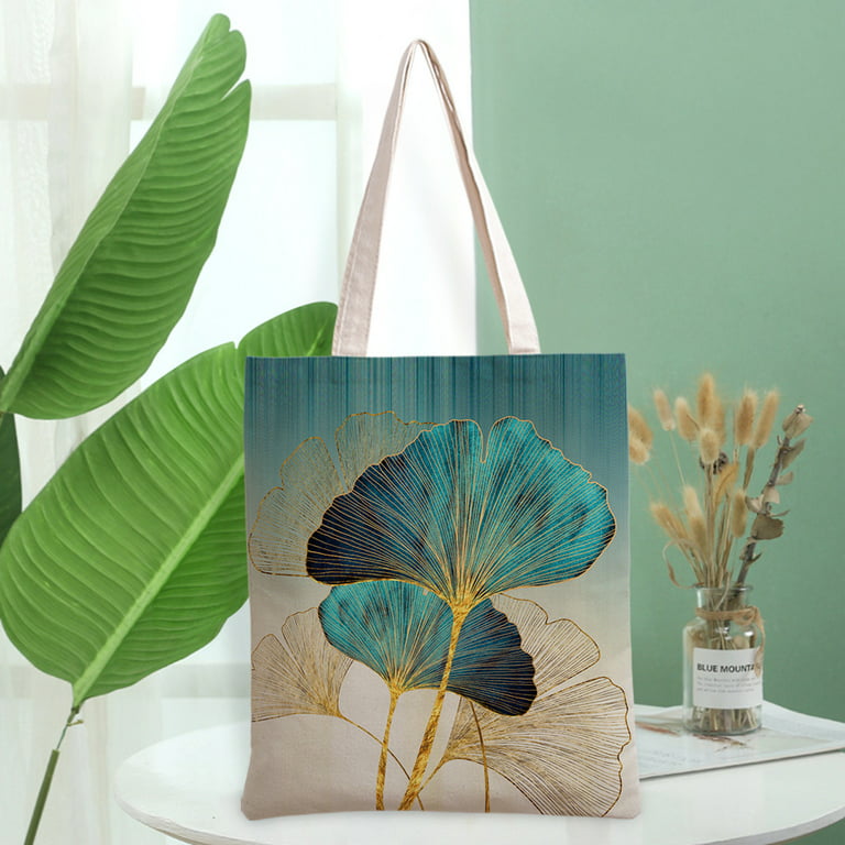 Teacher's Day Multifunctional Tote Bag, Lightweight Linen Shopping Bag,  Teacher Gift Colorful Pattern Canvas Shoulder Bag
