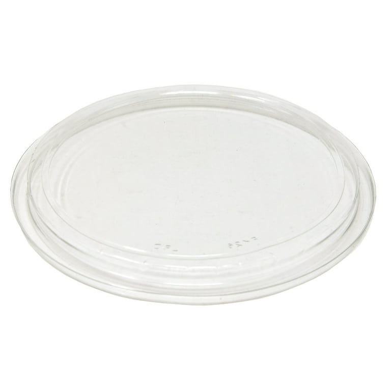 Recycleware Round Deli Container Lids, Clear, Plastic, 500/Carton Recycleware Round Deli Container Lids, Clear, Plastic, 500/Carton