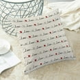 thumbnail image 4 of Valentine''s Day Pillow Covers 18x18 Set of 2, Red Love Heart Throw Pillow Covers White Valentine''s Day Decorative Pillowcase Valentine''s Day Decor for Home Couch Sofa Outdoor, 4 of 6