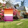 thumbnail image 2 of LGBTQ Lesbian Pride Flag Garden Flag Decoration Yard Farmhouse Double Sided Holiday Party Outdoor Camping Decor Flags 12x18in, 2 of 7