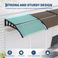thumbnail image 2 of Senfot 40x40 Inch Outdoor Door Awning Canopy UV Rain Snow Sunlight Protection Brown, 2 of 7