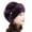 281#Purple, variant on Womens Winter Hat, Real Waterproof Fluffy Roller Hat,Knitted Beanie Braided Real Hair Warm Basin Hat Gray One Size