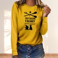 thumbnail image 2 of Raeneomay Long Sleeve Shirts Oversize Women Tops Casual Fashion CrewNeck Pullover Round-Neck Printing T-Shirt, 2 of 4