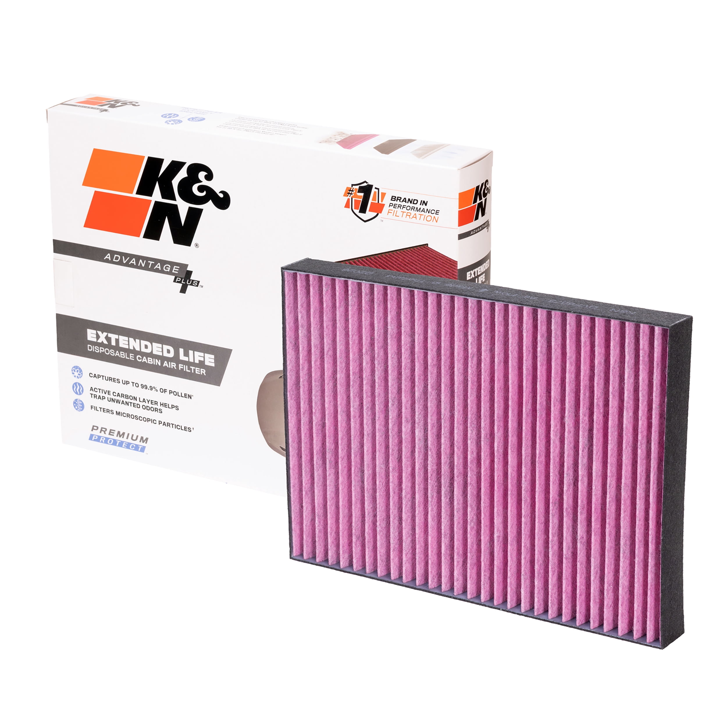 K&N Advantage Plus Cabin Air Filter: Extended Life Disposable, Easy Installation, Cleaner Air Inside Vehicle, DVF6073