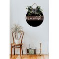 thumbnail image 3 of Kiss Me Goodnight Front Door Sign Funny Wreaths Hanging Wooden Plaque Decoration Round Rustic Wood Farmhouse Porch Decor for Home Front Door Decor, 11 x 11 Inch, 3 of 5