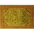 thumbnail image 1 of Ahgly Company Machine Washable Indoor Rectangle Oriental Yellow Industrial Area Rugs, 2' x 3', 1 of 4