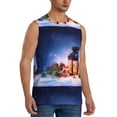 thumbnail image 2 of Bixox Men's Lantern On Snow Printed Shirt Sleeveless Fitness Tank Top-X-Large, 2 of 7