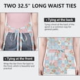 thumbnail image 6 of Pioneer Flower Floral Print Pattern Apron for Women and Men, Cotton Linen Waterproof with Pockets, Adjustable, 33x27 Inch for Kitchen, Gardening, BBQ, Salon, 6 of 6