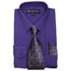 thumbnail image 1 of Fortino Landi Camisa de vestir de manga larga para hombre con corbata y pañuelo a juego Fortino Landi  SG21B, 1 of 2