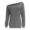 thumbnail image 6 of FAHUOMU Women's Off Shoulder Sweatshirt Long Sleeve Pullover Tops Fall Winter Fashion Oversized Causal Clothes, 6 of 7
