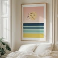 thumbnail image 6 of Sunset at the sea with a flock of birds - Illustration Minimalist Sunset Bird Abstract Pastel Nature Beach Unframed Wall Art Print 12 x 16 inches, 6 of 13
