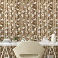 thumbnail image 2 of Ambesonne Floral Design Peel & Stick Wallpaper for Home, Autumn Flowers Beige, 13"x36", White Umber Pale Camel, 2 of 5